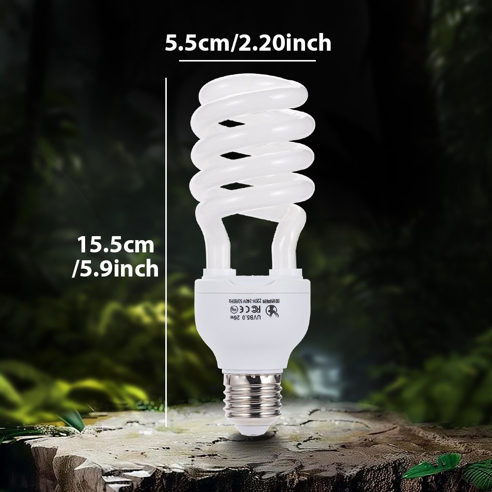 Reptile UVB Light Bulb26W5.0E2 - Calcium Powder Reptile 评论和价格
