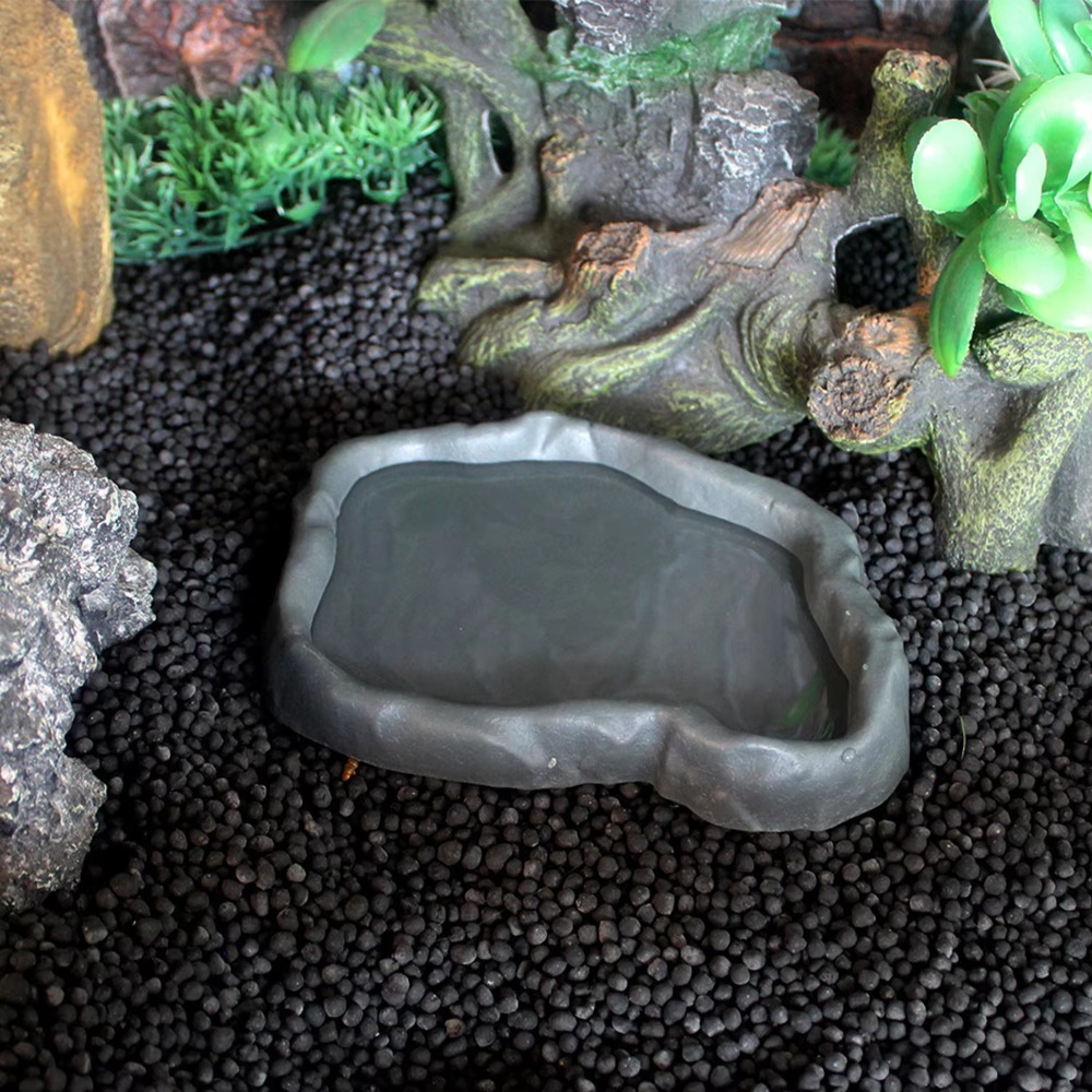 ABS Resin Reptile Feeder Bowl  - Water Dish Reptile 评论和价格