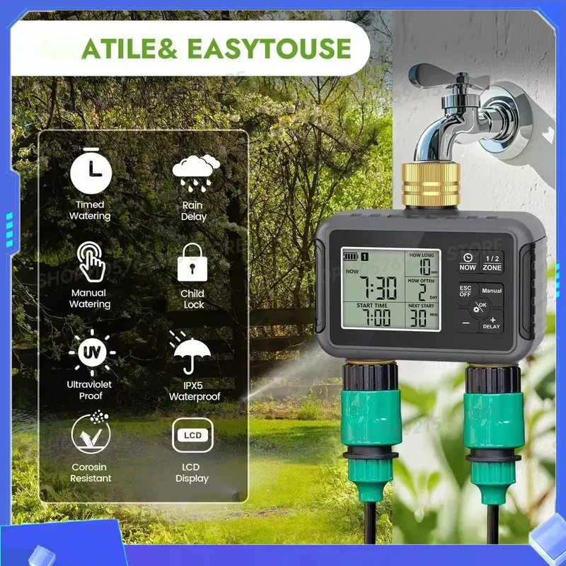 Smart Water Controller Irrigat - Timer Dual Outlet 评论和价格