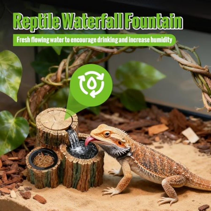 2 in 1 Reptile Water Fountain  - Water Dish Reptile 评论和价格